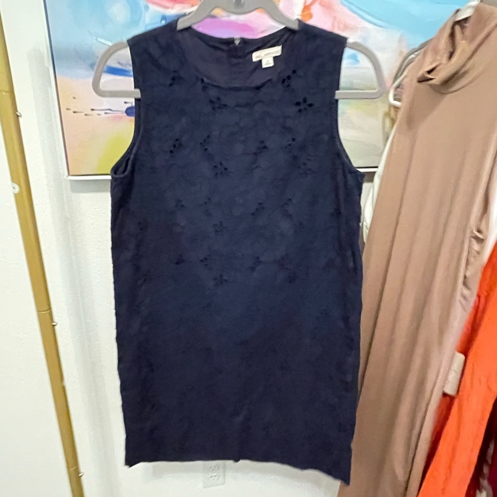GAP Navy Floral Lace Mini Dress classy workwear preppy wedding spring summerXS‎